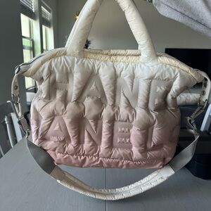 COPY - CHANEL Nylon Coco Cocoon Ombre Travel Bowler White Pink